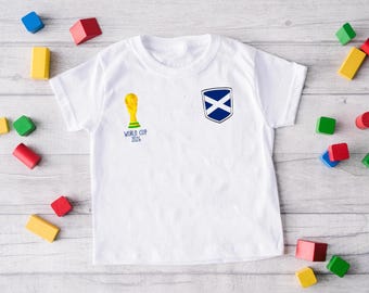 Scotland World Cup 2026 Football Personalised Kids T-shirt