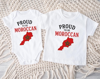 Proud to be Moroccan Kids T-shirt or Bodysuit