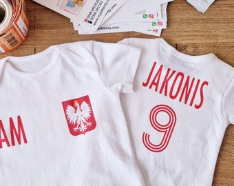 Poland Polska Personalised Football Bodysuit