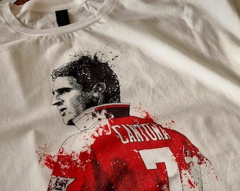 Eric Cantona fotbollsfan-t-shirt