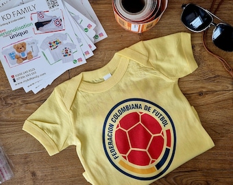 Colombia Football Personalised Bodysuit