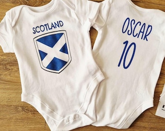 Scotland Personalised Football Bodysuit