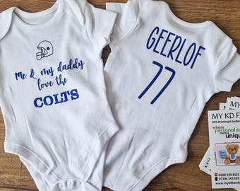 Personlig bodysuit med amerikansk fotbollsmotiv "Jag och min pappakärlek"