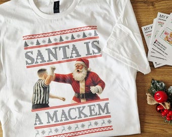 Santa ist ein Mackem Christmas Football Scherz-T-Shirt für Sunderland-Fans