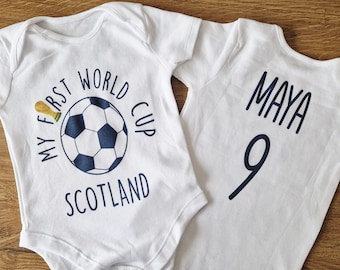 Scotland My First World Cup Personalized Football Bodysuit