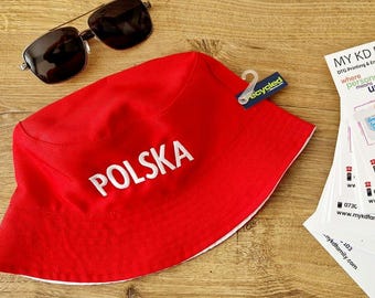 Polska Poland Embroidered Bucket Hat