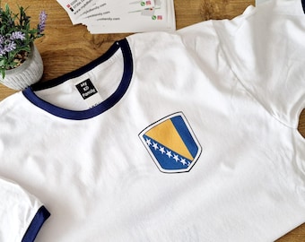 Bosnien och Hercegovina personlig fotbolls-Ringer-t-shirt
