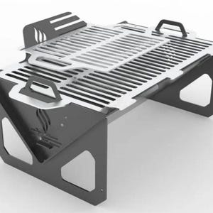 Portable Foldable Fire Pit | BBQ & Grill for Camping | DIY Outdoor Fireplace | Laser Cut Fire Pit | DIY Foldable Grill for Garden,