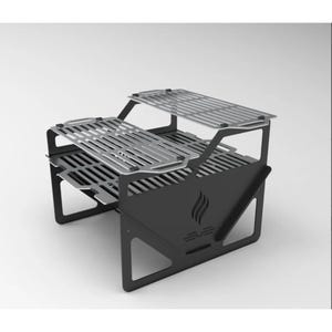 BBQ Grill Fire Pit  Portable Camping Fireplace  DIY Foldable Metal Pit DIY Fire Pit Grill | Foldable & Portable Outdoor Heater for Camping