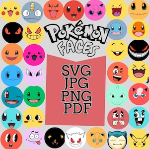 Cute Monster Faces SVG PNG | Gaming Character Clipart for Cricut, Sublimation & Digital Crafts | Cartoon Creature Vector Bundle