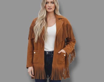 Vintage 1960s Trego's Westwear Fringe Leather Jacket / Fringe