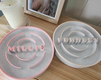 Custom 3D Printed Dog Bowl – Personalised Pet Bowl with Name – Slow Feeder or Water Bowl – Practical Pet Gift