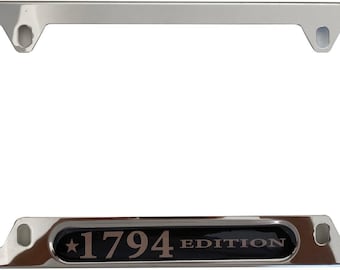 Stainless Steel 1794 Edition License Plate Frame Cover For Toyota Tundra