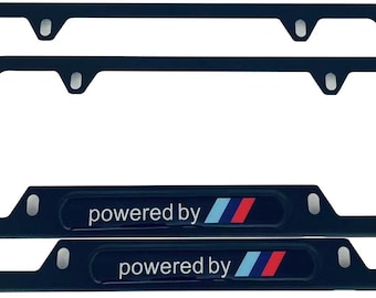 Cubierta de marco de matrícula M Sport Power de acero inoxidable para BMW