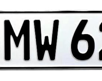 European license Plate Tag  Plate Cover Metal