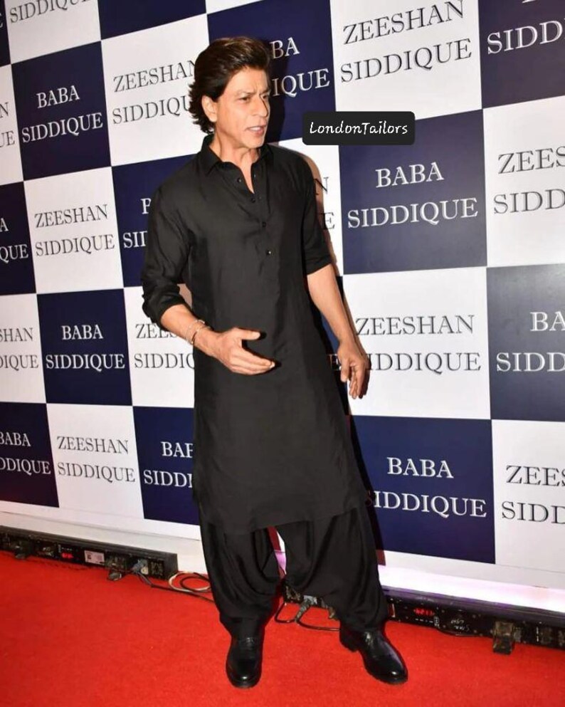 Black Cotton Pathani Kurta Set — Classic Men’s Ethnic Wear | Wedding ...