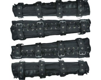Leather Arm and Leg Binders Set – Steel Reinforced Restraints