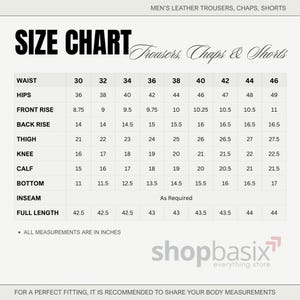 Men's Leather Chaps with Detachable Codpiece - Biker Style image 5