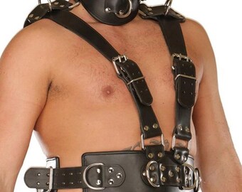 Herren Echtleder Ganzkörper Harness