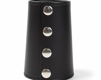 BDSM Leder Handfesseln mit Versteckter Innentasche mit Reißverschluss – Master & Slave Fesselung