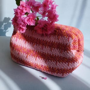Patrón PDF para bolso de rafia a crochet con videotutorial, bolso con estructura metálica, bolso de hombro de verano DIY, bolso de mano DIY, descarga digital imagen 4