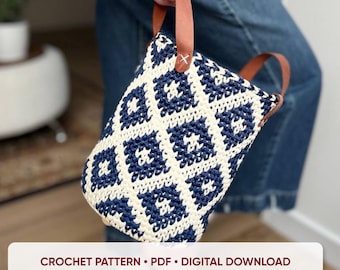 Häkelanleitung für einen Blumentopfüberzug (PDF), Anleitung für einen geometrischen Seilkorb, Häkel-Aufbewahrungskorb im Gobelin-Stil, Boho-Deko