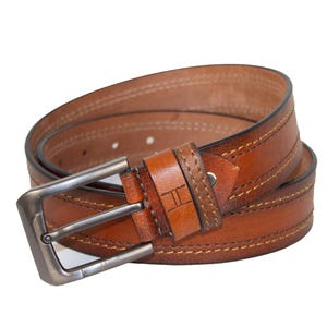 Premium Leather Belt, Crocodile Print Pattern Reversible Black And Cherry Brown 35mm Width Chrome Twist Buckle