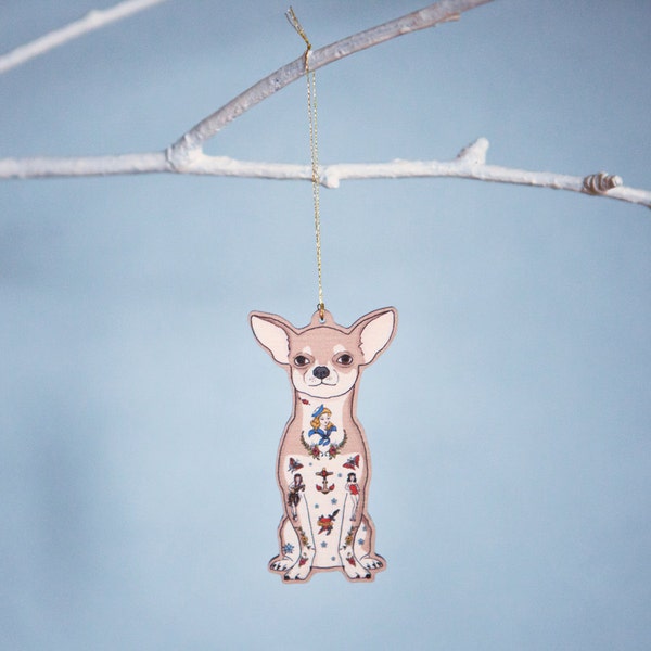 SALE Chihuahua Christmas Decoration (Dog Christmas Ornament, Christmas Tree, Christmas Sale, Christmas Offer, Holiday Sale, 40% off)