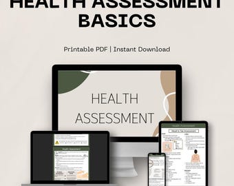 Nursing Health Assessment Guide: Head-to-Toe Printable (PDF Download)