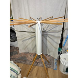 Foldable Wood Drying Rack | Portable Clothes Airer with 12 Arms | Standing Laundry Rack for Small Spaces | Collapsible Indoor Hanger