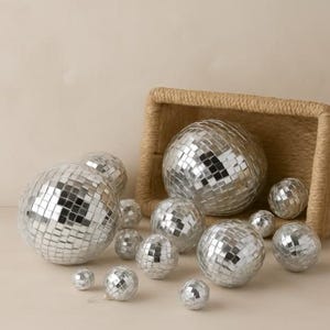 Set of 6 Mini Disco Balls (5cm) – Retro Wedding & Party Decor | Rustic Disco Cowgirl Theme | Sparkly 70s Decorations | Gift for Friends