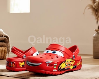 Lightning McQueen Cars Shoes, Casual Waterproof Slippers, Gift for Her, Gift for Him