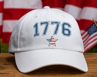 1776 Patriotic Dad Hat, America Baseball Cap, USA Independence Day Hat, Fourth of July Cap, Patriotic USA Hat, American Pride Dad Cap