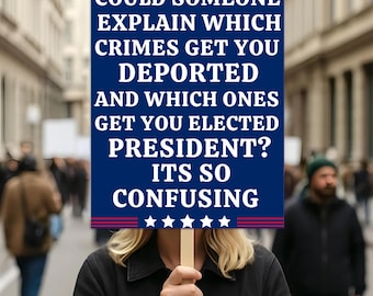 Which Crimes Get You Deported Political Protest Sign, Anti Trump Sign, Political Sign, Trump Protest Signs, Rejecting Kings, No Kings
