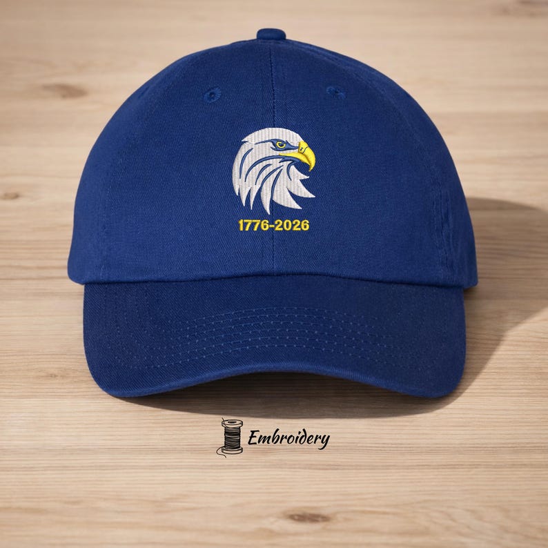 1776-2026 Eagle Hat, America Embroidered Cap, Patriotic Dad Hat, USA 250th Anniversary Hat, Fourth of July Hat, American Eagle Cap bild 1