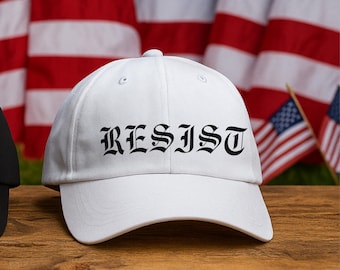 Resist Hats FDT Democrat Gift, Political Protest Resist Baseball Cap, Leftist Anti-MAGA Liberal Progressive Hat