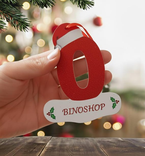 Personalized Acrylic Christmas Ornament – Initial Letter Tree Decoration