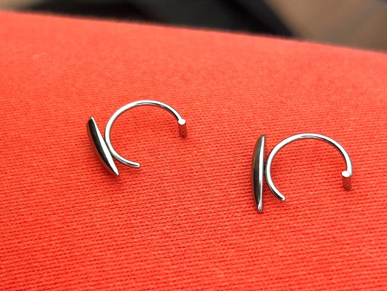 Gothic Vampire Fang Lip Cuffs, Stainless Steel Non-Piercing Jewelry, Fake Lip Piercing, Halloween Accessories image 5