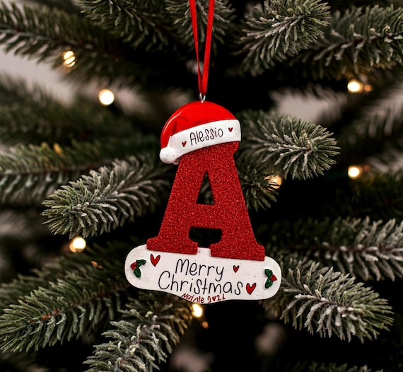 Personalized Acrylic Christmas Letter Ornament – Initial Tree Decoration Christmas vibe