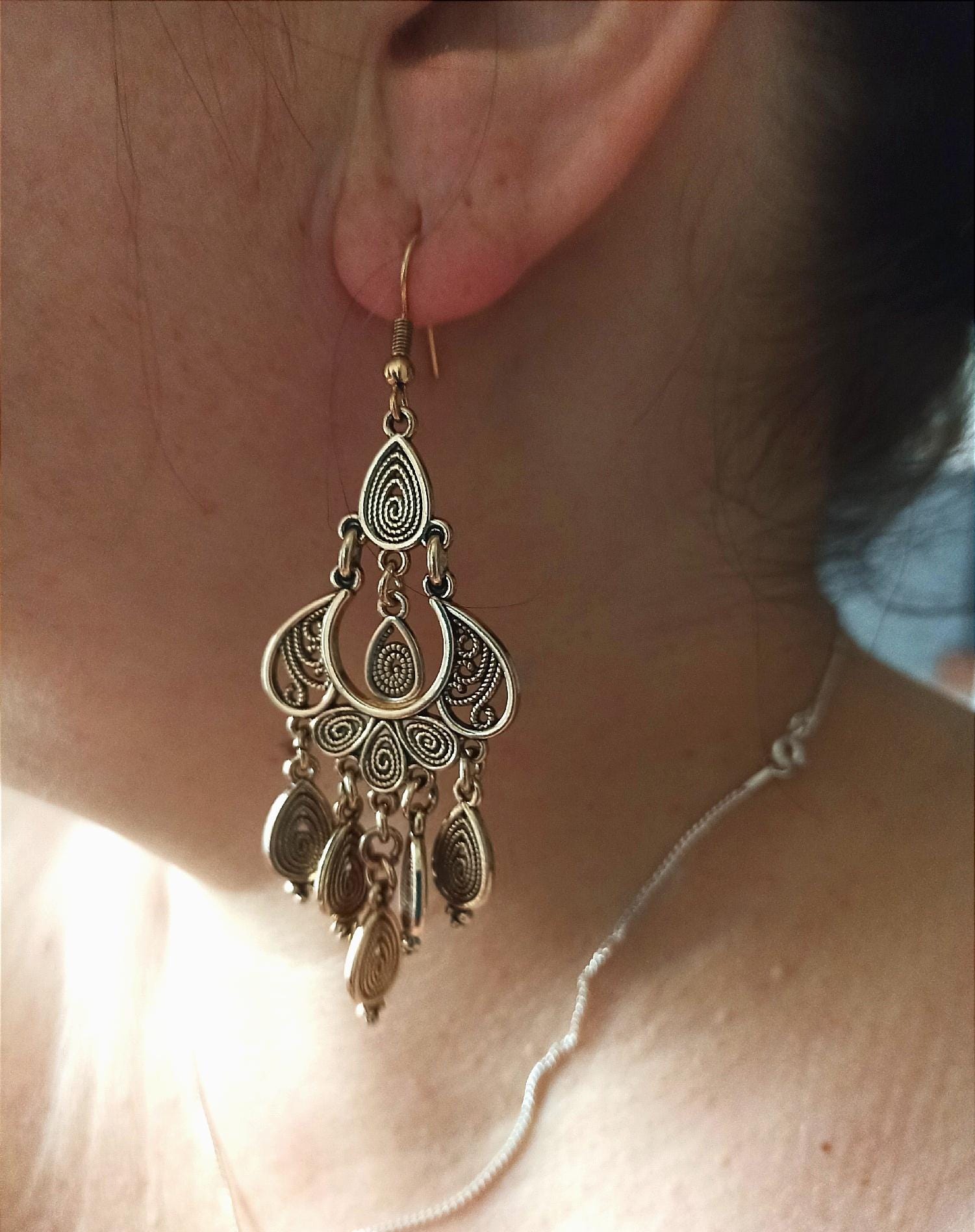 Orecchini A Lampadario In Argento Sterling Rodiato Con Zirconi – Gioielli Da Sposa, 10mm, Chiusura A Fili