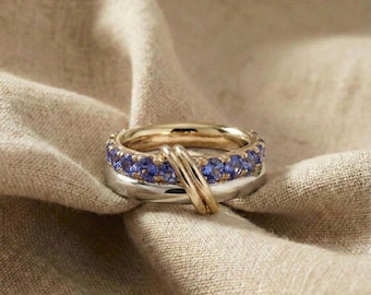 SPINELLI KILCOLLIN Ring | Tanzanite Eternity Ring | Chunky Stacked Band | Gift For Her