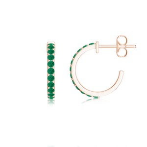 Emerald CZ Dangle Earrings: 925 Sterling Silver May Birthstone