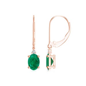 Oval Shape Stud Earrings | Green Emerald Studs|Gemstone Earrings | Sterling Silver Handmade Moissanite Jewelry | Gift for girls and womens