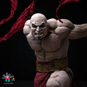 Kratos – God of War STL | Epic 3D Printing Model for Collectors, Gamers & Cosplayers | Detailed Action Pose