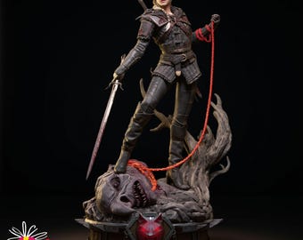 Ciri Witcher Warrior Girl 3D Print STL File: Fantasy RPG Statue
