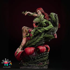 Highly detailed Poison Ivy 3D model for resin printing