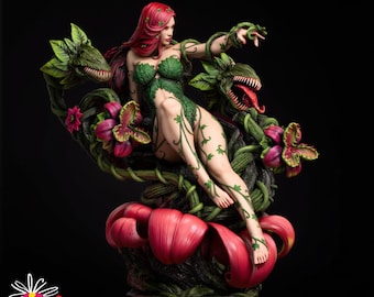 Poison Ivy STL-Datei | 3D Druckbare Statue & Büste | DC Comics Bösewicht Sammelmodell für 3D Druck