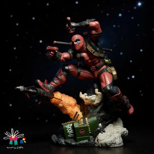 Deadpool Style 3D Print STL | Dynamic Statue & Bust | Comic Superhero Collectible Figure | Fan Art Digital Download