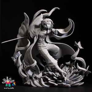 Shinobu Kochou - Demon Slayer STL File 3D Model for Resin Printing Figure - HQ  Diorama Digital Statue