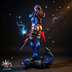 Female ninja STL figure for 3D printing in 1/4 and 1/6 scale